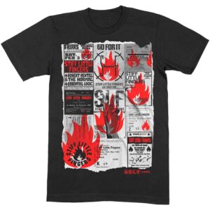 Stiff Little Fingers Flyer Black T-Shirt