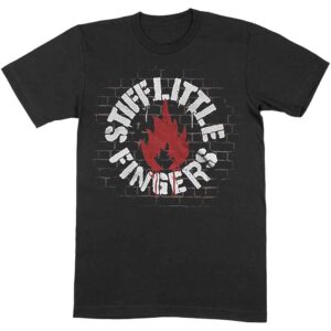 Stiff Little Fingers Wall Black T-Shirt