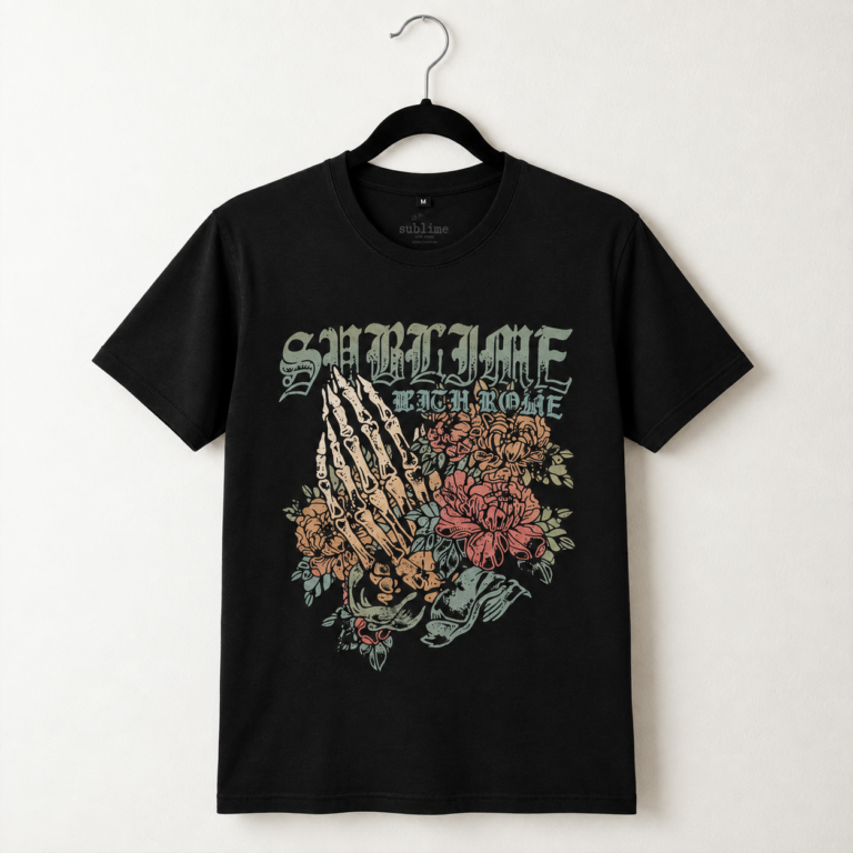 Sublime Unisex Premium Carbon T-Shirt: Praying Hands Black T-Shirt