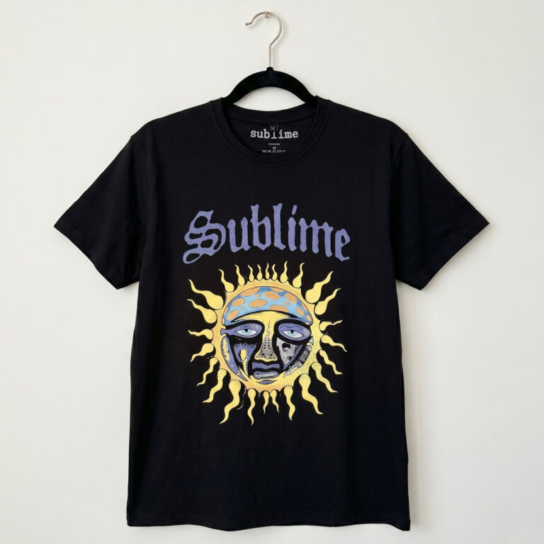 Sublime Unisex Premium Carbon T-Shirt: Sun Logo Black T-Shirt