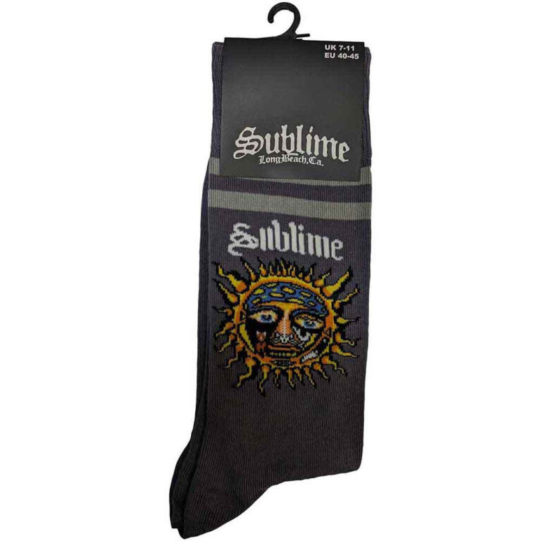 Sublime Yellow Sun (Charcoal Grey) (UK Size 7 – 11) Socks
