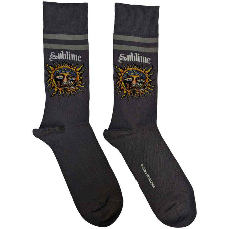 Sublime Yellow Sun (Charcoal Grey) (UK Size 7 – 11) Socks