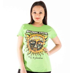 Sublime 40oz To Freedom Green Ladies T-Shirt