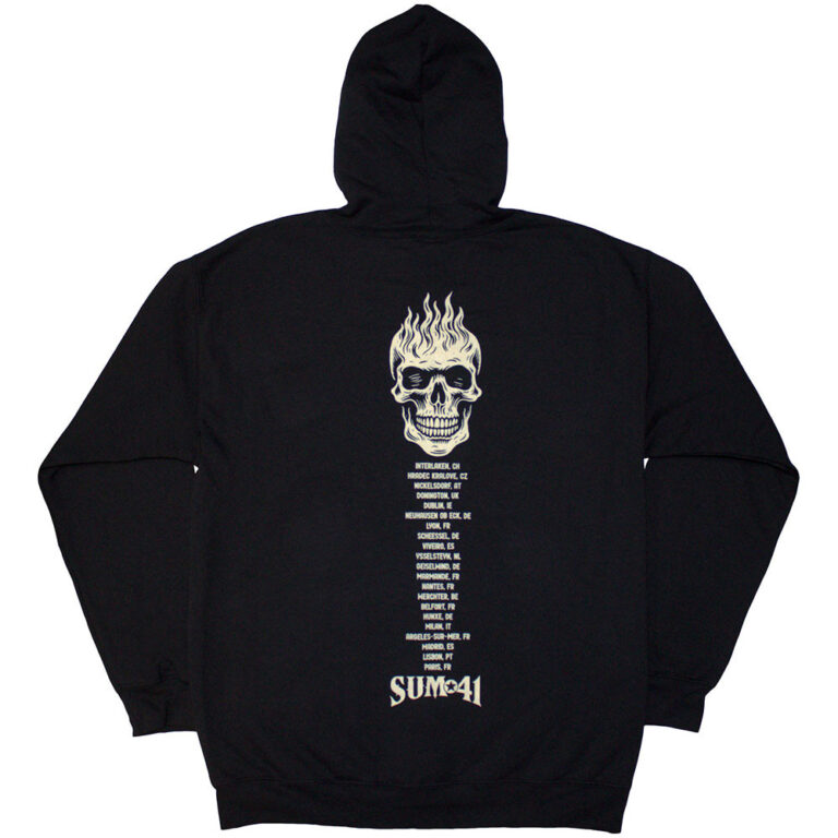 Sum 41 Tour ’24 Pocket Logo & Skull Back Zip Hoodie