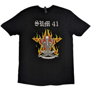 Sum 41 AKNF Skeleton European Tour 2022 Black Back Print & Ex-Tour T-Shirt