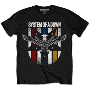 System Of A Down Eagle Colours Black T-Shirt