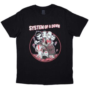 System Of A Down Mushroom People Black T-Shirt