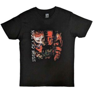 System Of A Down Painted Faces Black T-Shirt