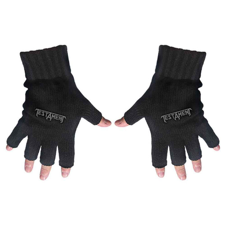 Testament Logo Fingerless Gloves