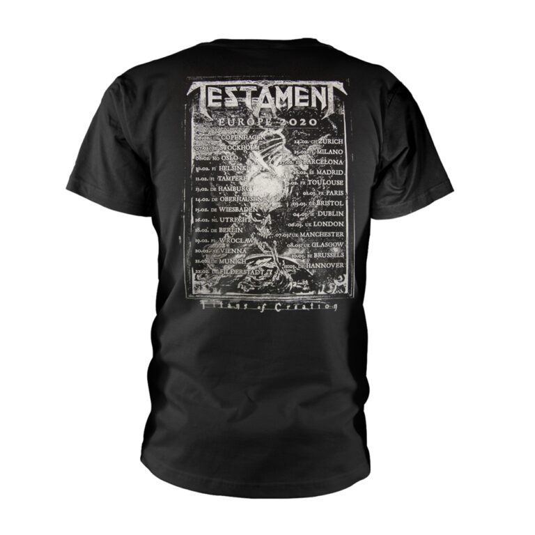 Testament – Europe 2020 Tour Front / Back Print T-Shirt