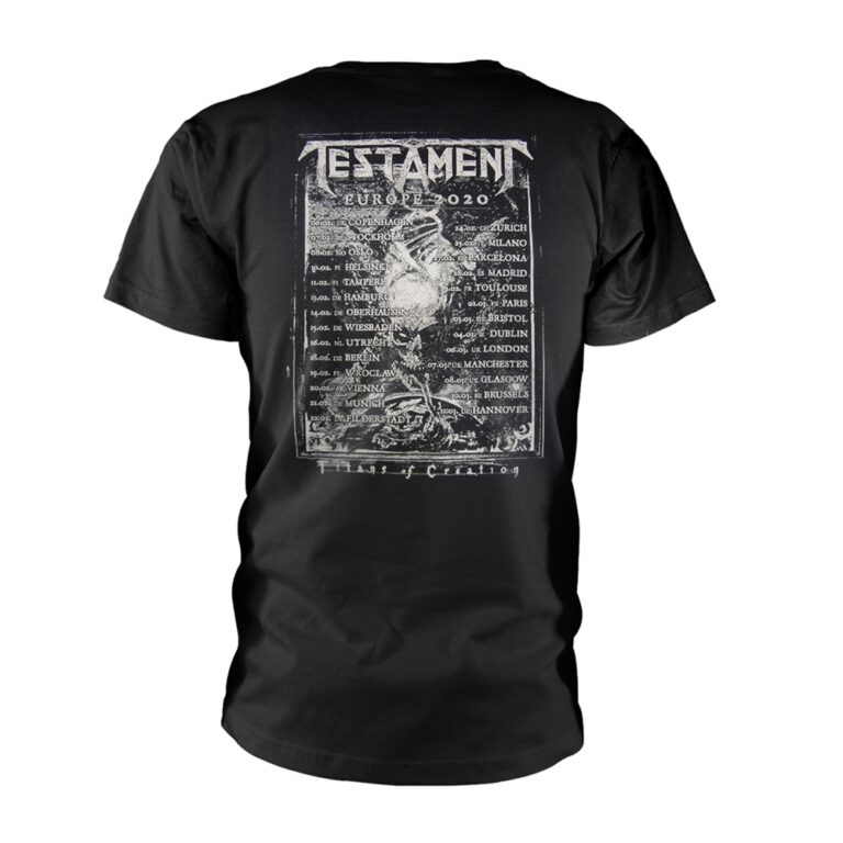 Testament – The Bay Strikes Back Europe 2020 Tour Front / Back Print T-Shirt