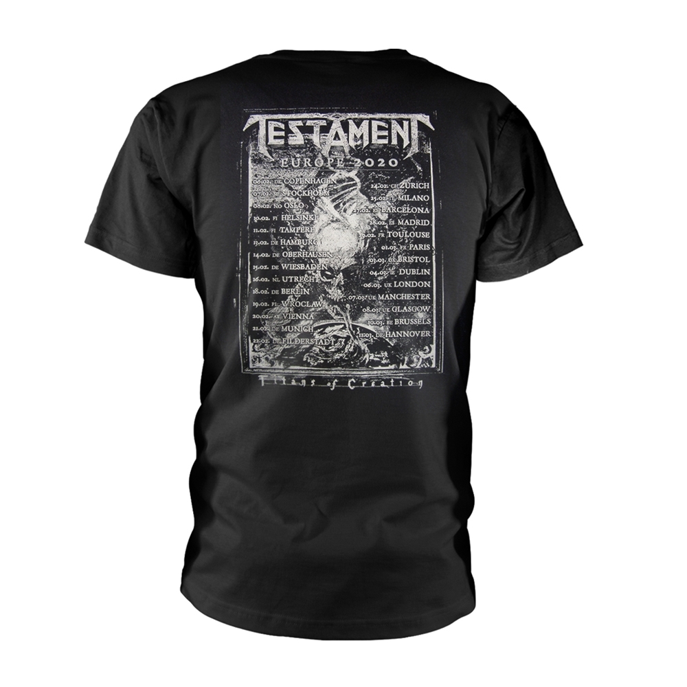 Testament – The Bay Strikes Back Europe 2020 Tour Front / Back Print T-Shirt