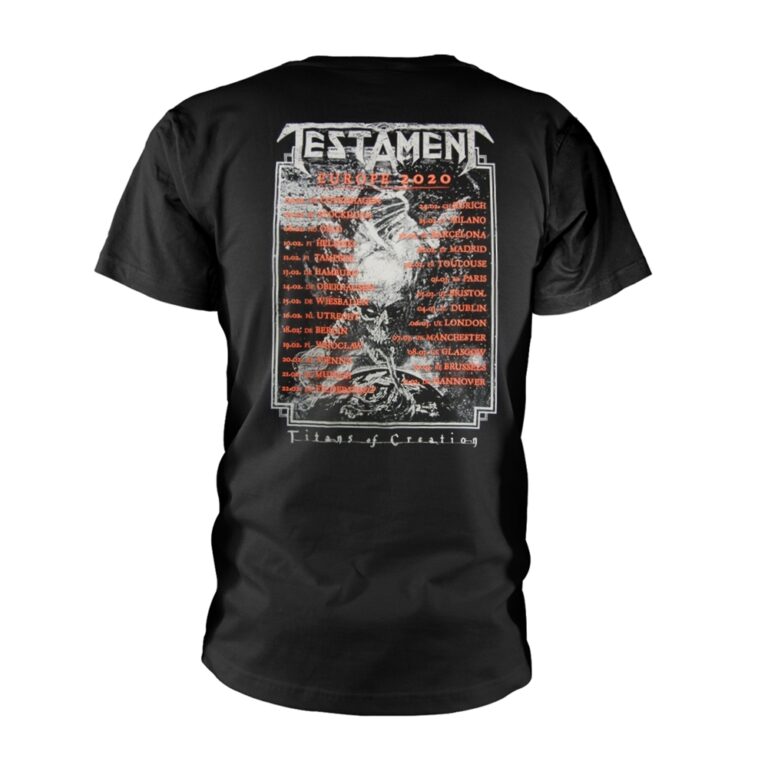 Testament – Titans Of Creation (grey) Europe 2020 Tour Front / Back Print T-Shirt