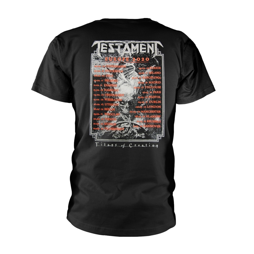 Testament – Titans Of Creation (grey) Europe 2020 Tour Front / Back Print T-Shirt