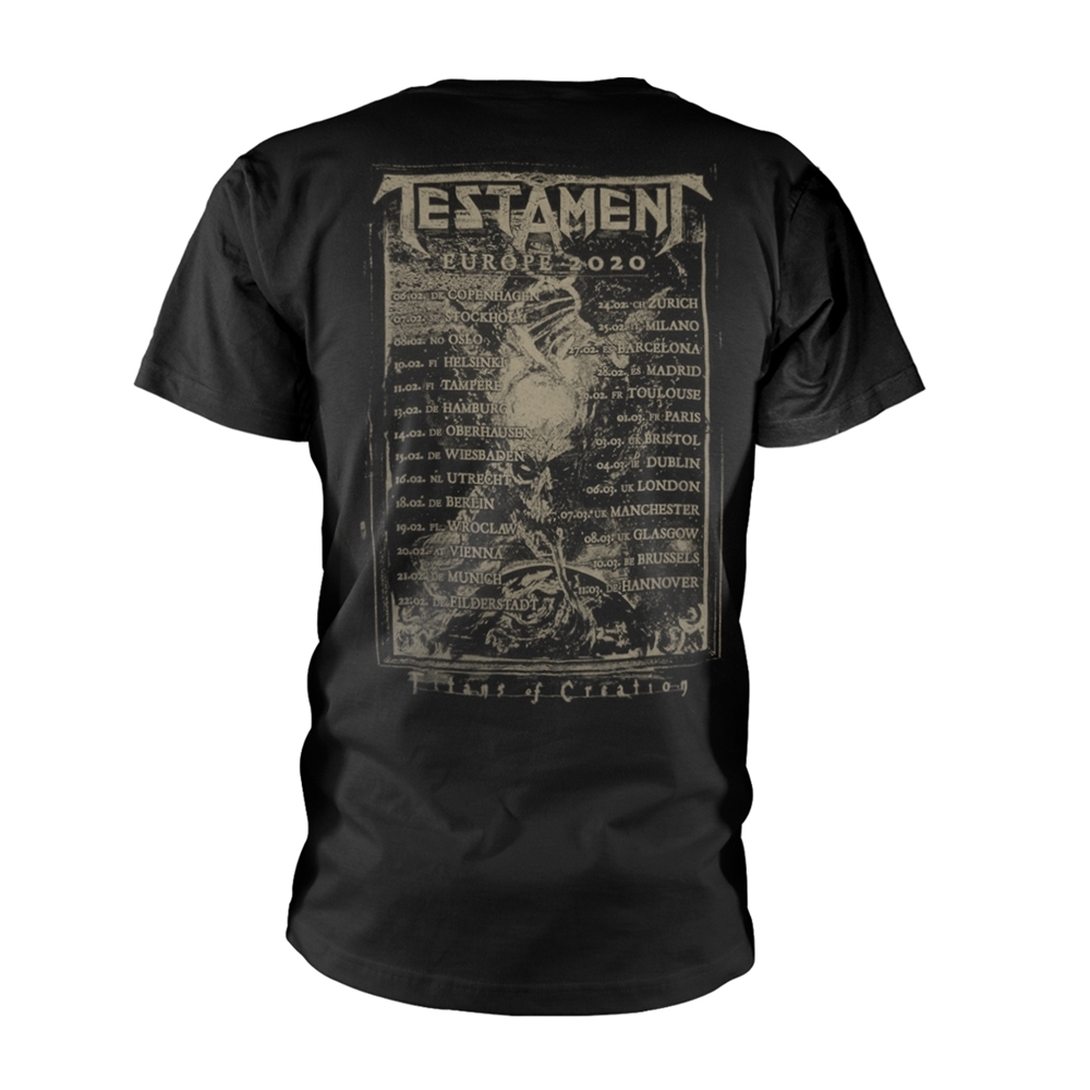 Testament – Wiii Europe 2020 Tour Front / Back Print T-Shirt