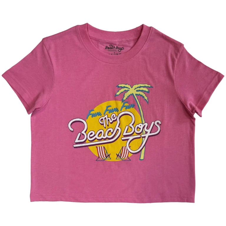 The Beach Boys Fun, Fun, Fun Pink Ladies Crop Top