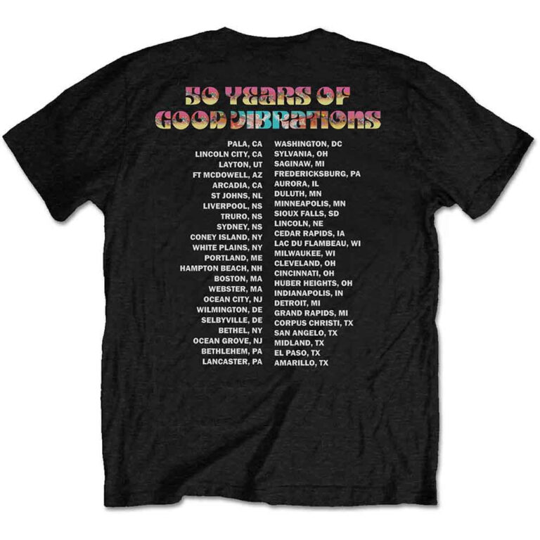 The Beach Boys Good Vibes Tour Black Back Print T-Shirt