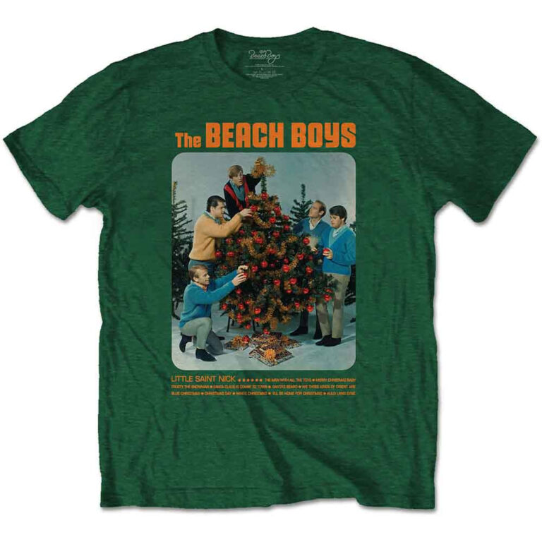 The Beach Boys Xmas Album Green Back Print T-Shirt