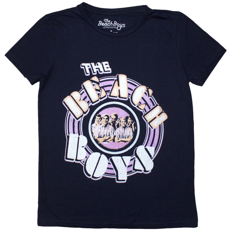 The Beach Boys Vintage Photo Navy Blue Ladies T-Shirt