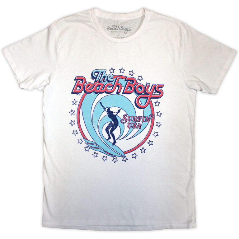 The Beach Boys Surfin’ USA Circle White T-Shirt