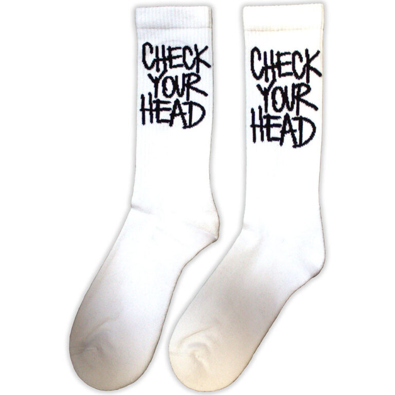 The Beastie Boys Check Your Head White UK Size 4 – 7 Terry Socks