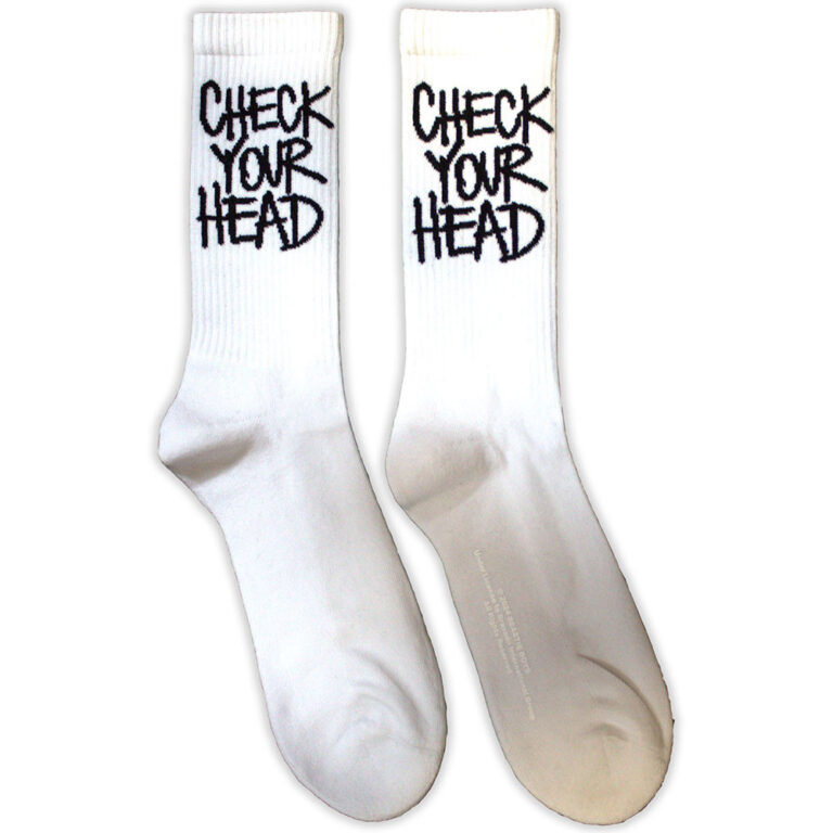 The Beastie Boys Check Your Head White UK Size 4 – 7 Terry Socks