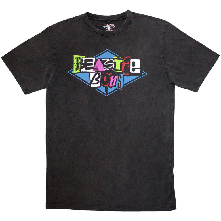 The Beastie Boys Multicolour Logo Charcoal Grey T-Shirt