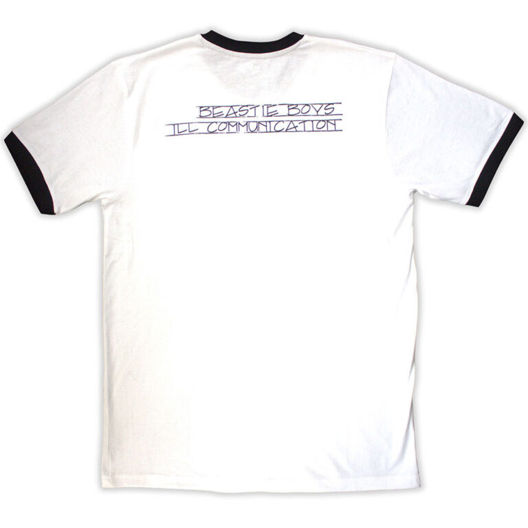 The Beastie Boys Record Label White Back Print Ringer T-Shirt