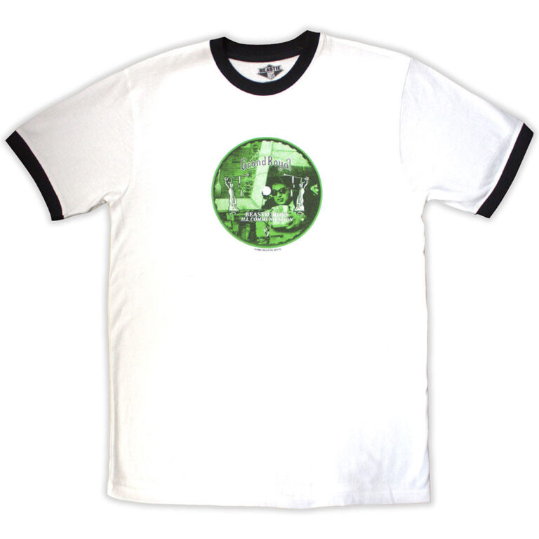 The Beastie Boys Record Label White Back Print Ringer T-Shirt