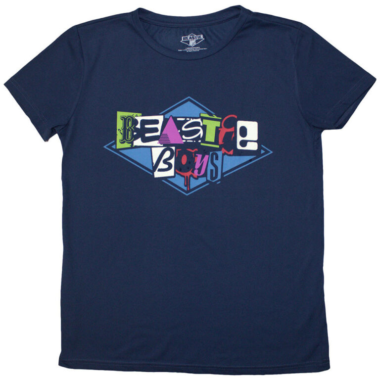The Beastie Boys Multicolour Logo Denim Blue Ladies T-Shirt