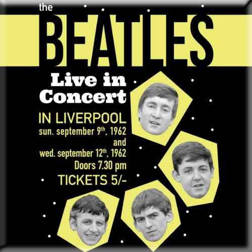 The Beatles Live in Concert Fridge Magnet