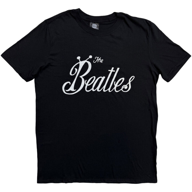 The Beatles Bug Logo Black T-Shirt