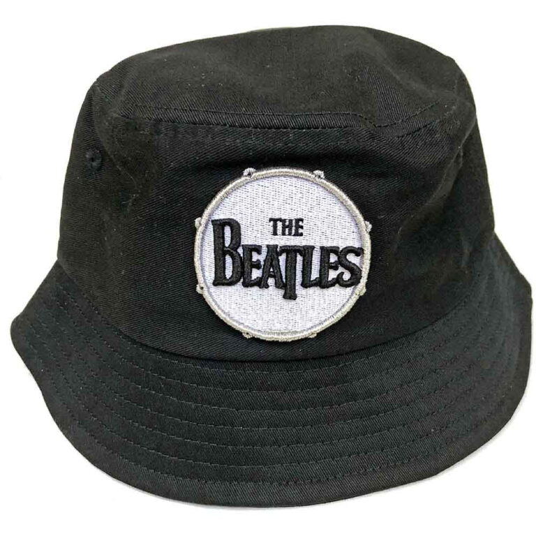 The Beatles Drum Logo Black Bucket Hat