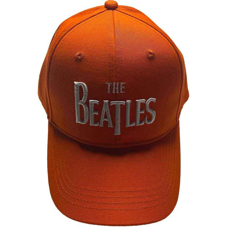 The Beatles White Drop T Logo Orange Baseball Cap