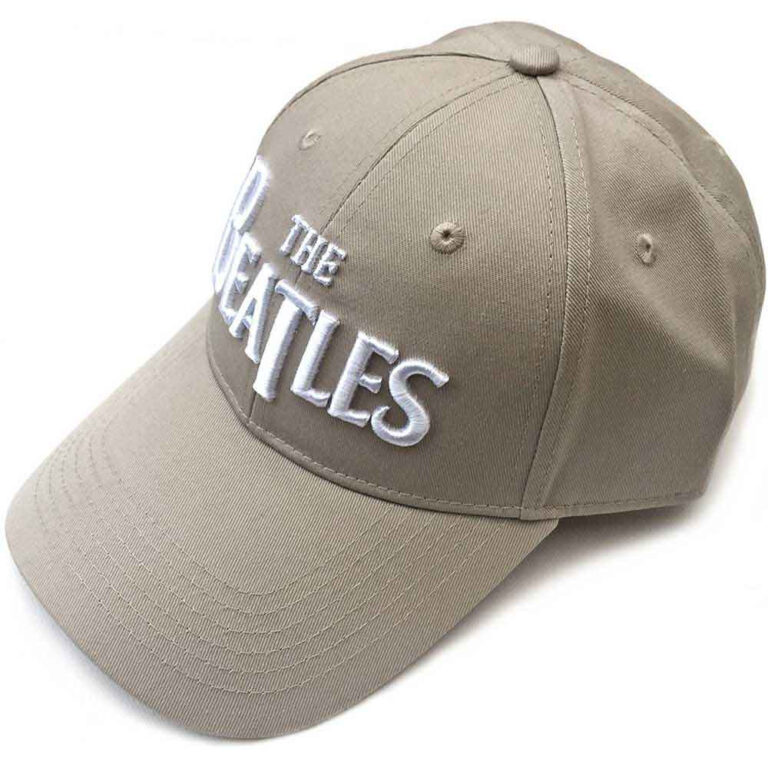 The Beatles White Drop T Logo Sand Baseball Cap