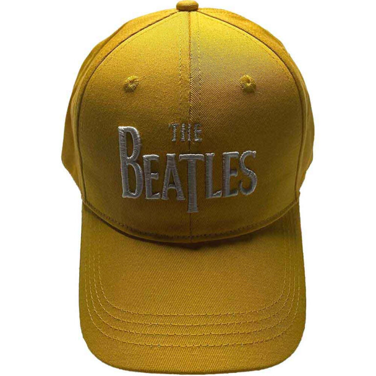 The Beatles White Drop T Logo Yellow Baseball Cap