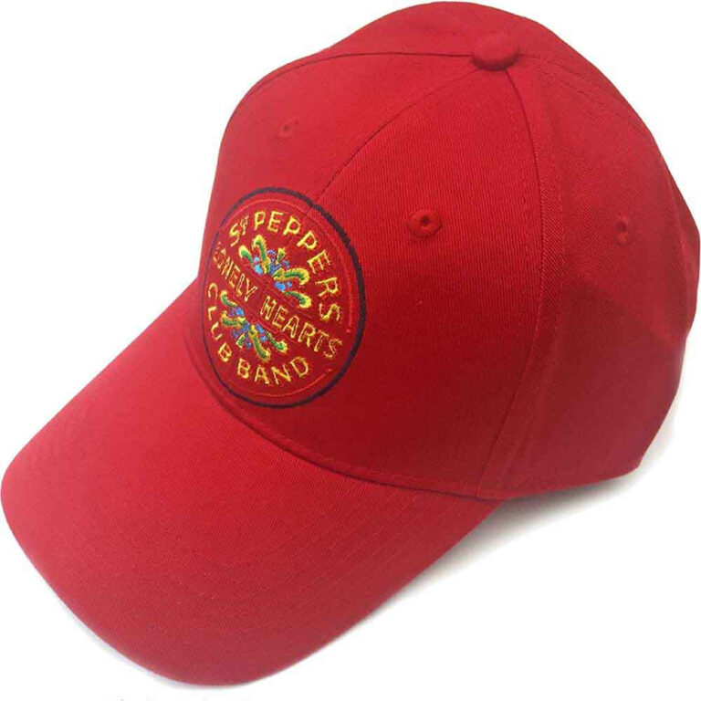 The Beatles Sgt Pepper Drum Red Baseball Cap