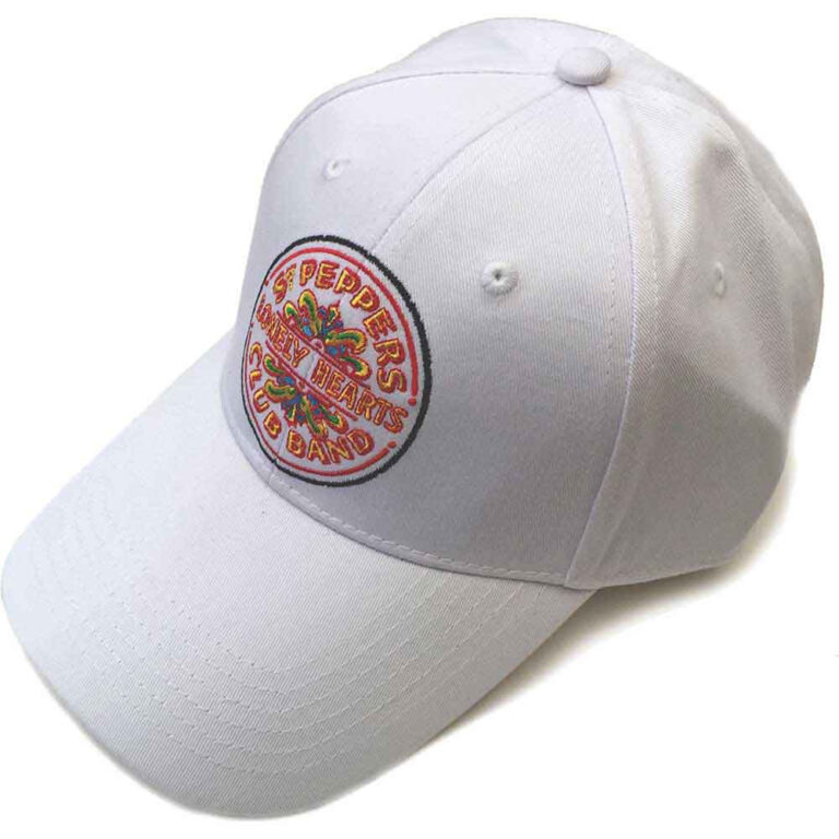The Beatles Sgt Pepper Drum White Baseball Cap