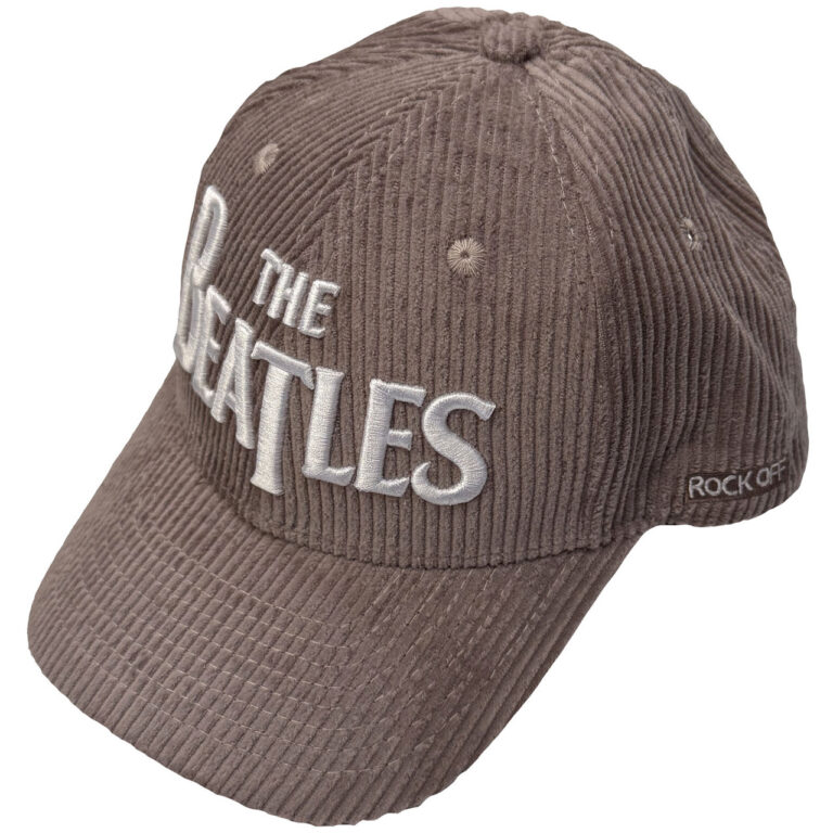 The Beatles Drop T Logo & Apple Corduroy Grey Baseball Cap