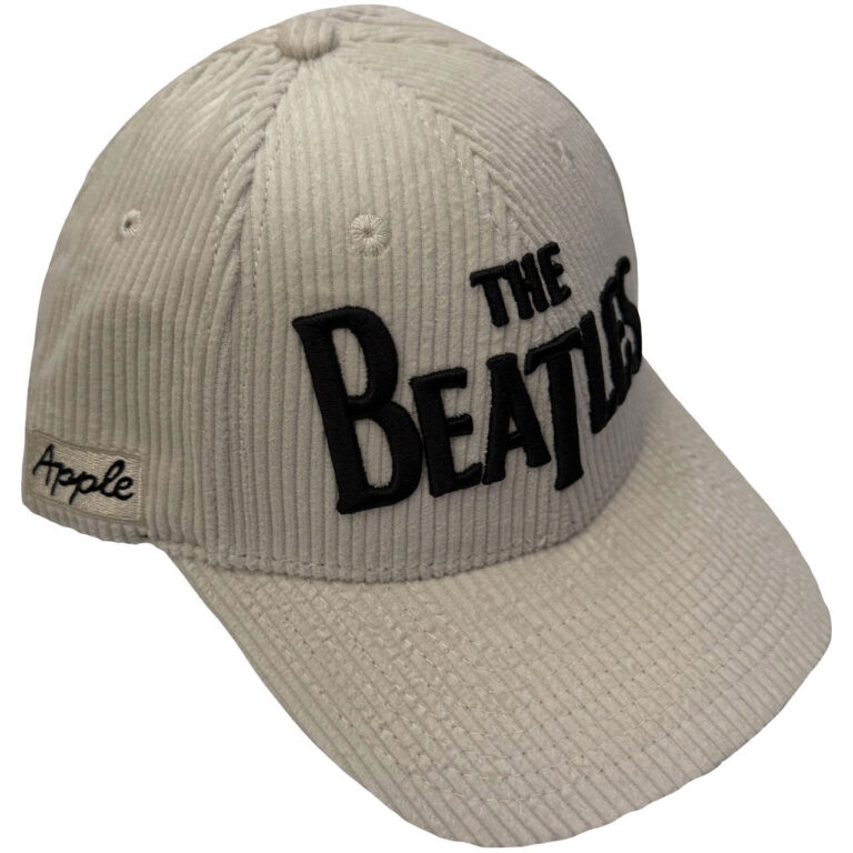 The Beatles Drop T Logo & Apple Corduroy Natural Baseball Cap