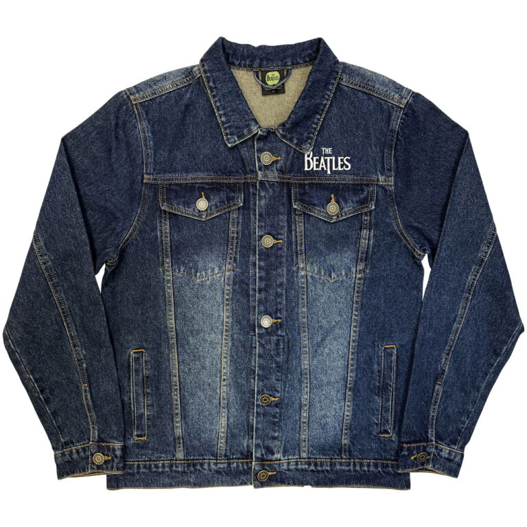 The Beatles Drum Logo Denim Blue Back Print Denim Jacket