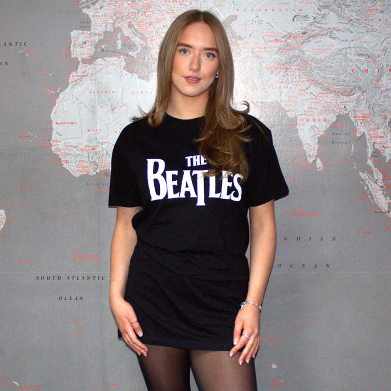 The Beatles Drop T Black Ladies T-Shirt Dress