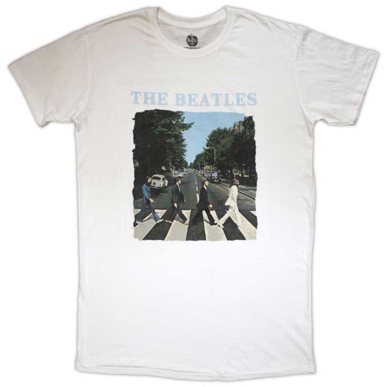 The Beatles Abbey Road & Logo White Ladies T-Shirt Dress