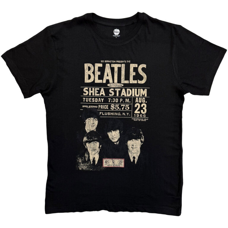 The Beatles Shea ’66 Black T-Shirt