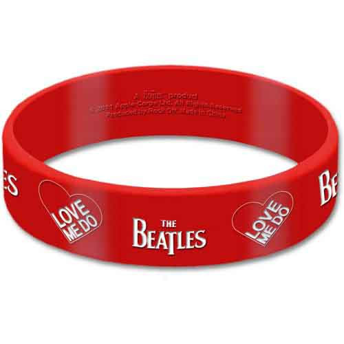 The Beatles Love Me Do Red Gummy Wristband