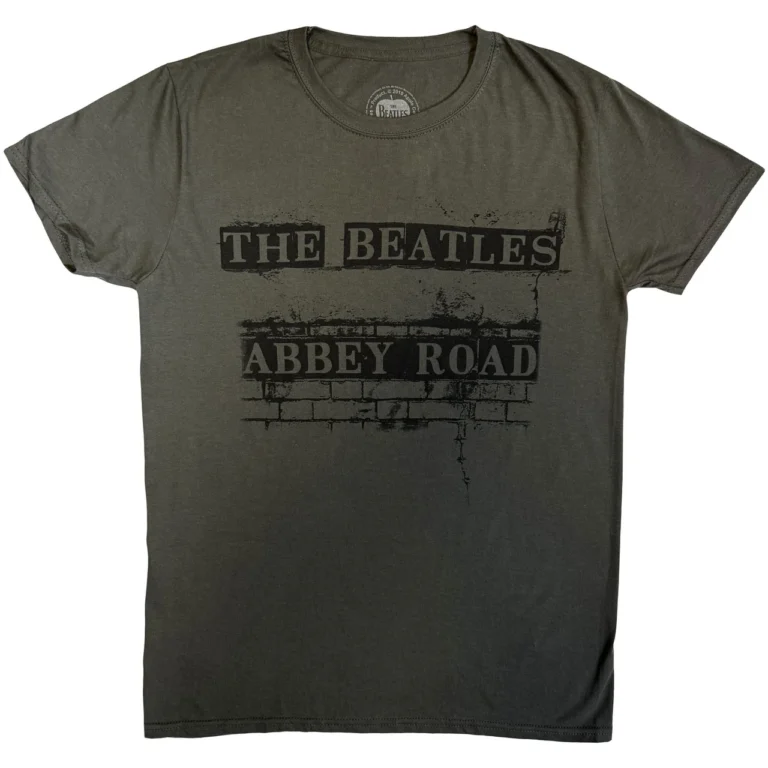 The Beatles Abbey Road Sign Grey T-Shirt