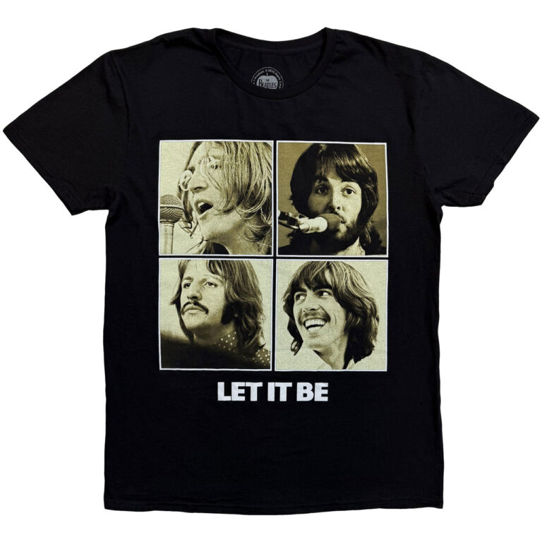 The Beatles Let It Be Sepia Black T-Shirt