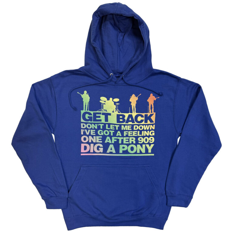 The Beatles Get Back Gradient Royal Blue Pullover Hoodie