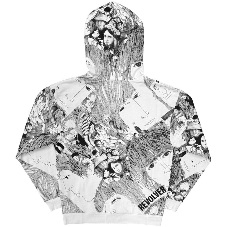 The Beatles Revolver White All Over Print Pullover Hoodie