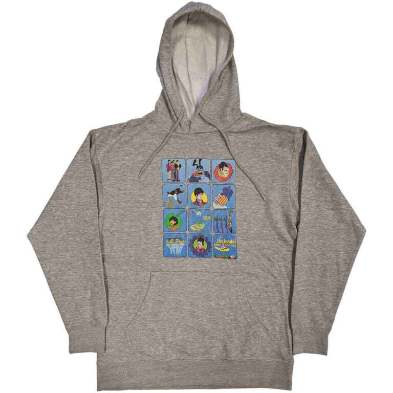 The Beatles Yellow Submarine Sub Montage Grey Pullover Hoodie